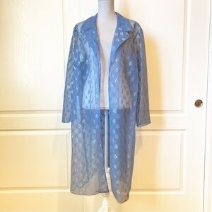 Onyx Nite By Wendye Chaitin Periwinkle Duster Robe Size 24W